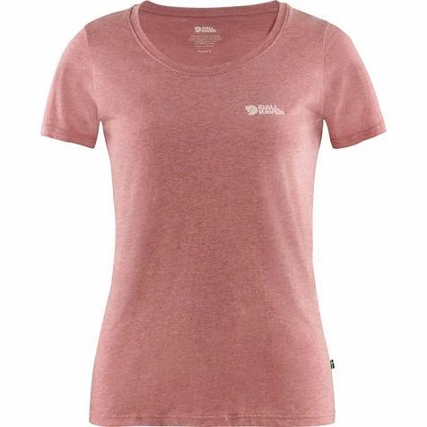 Fjällräven Logo T-Shirt Red Singapore For Women (SG-481176)